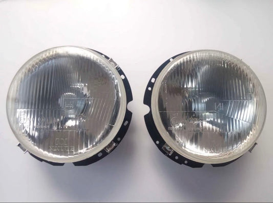 Par Faros Cristal Rayado H4 Vw Sedan Vocho 73-03 Vw Combi 74