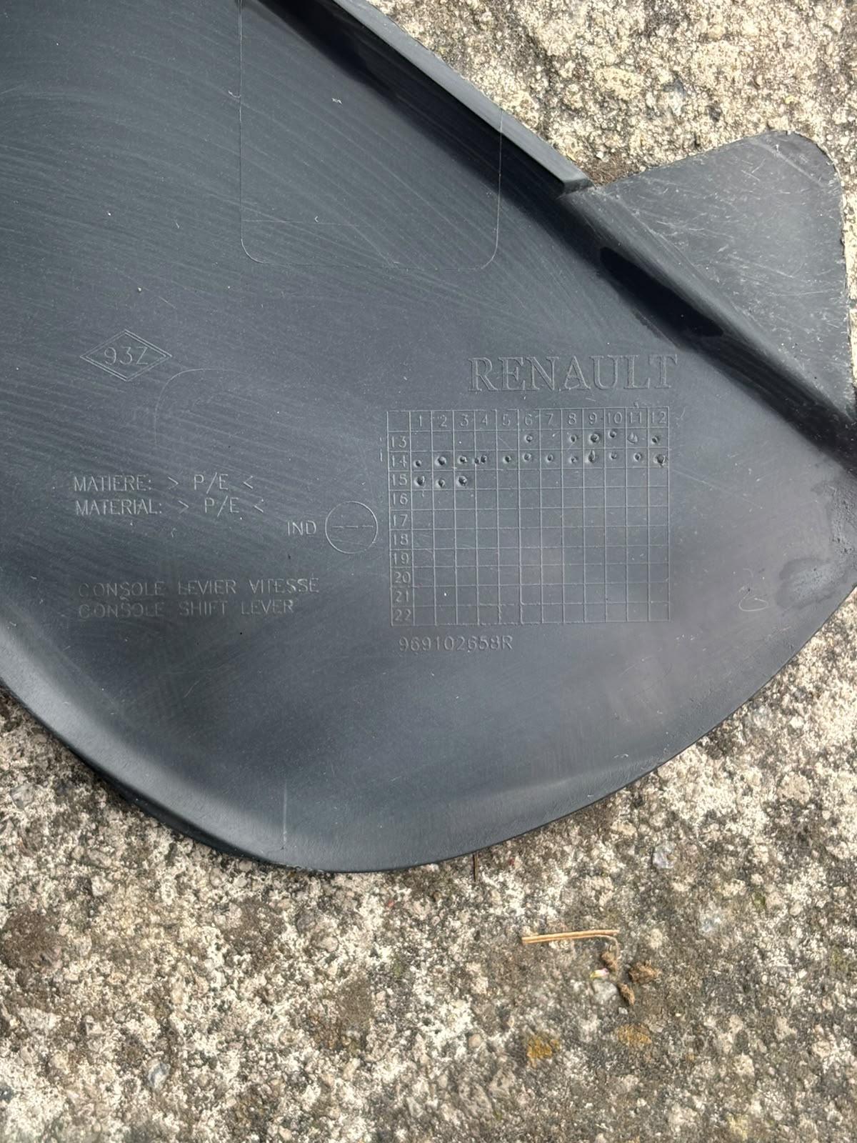 969102658R Consola central Renault Logan 12-19 oem