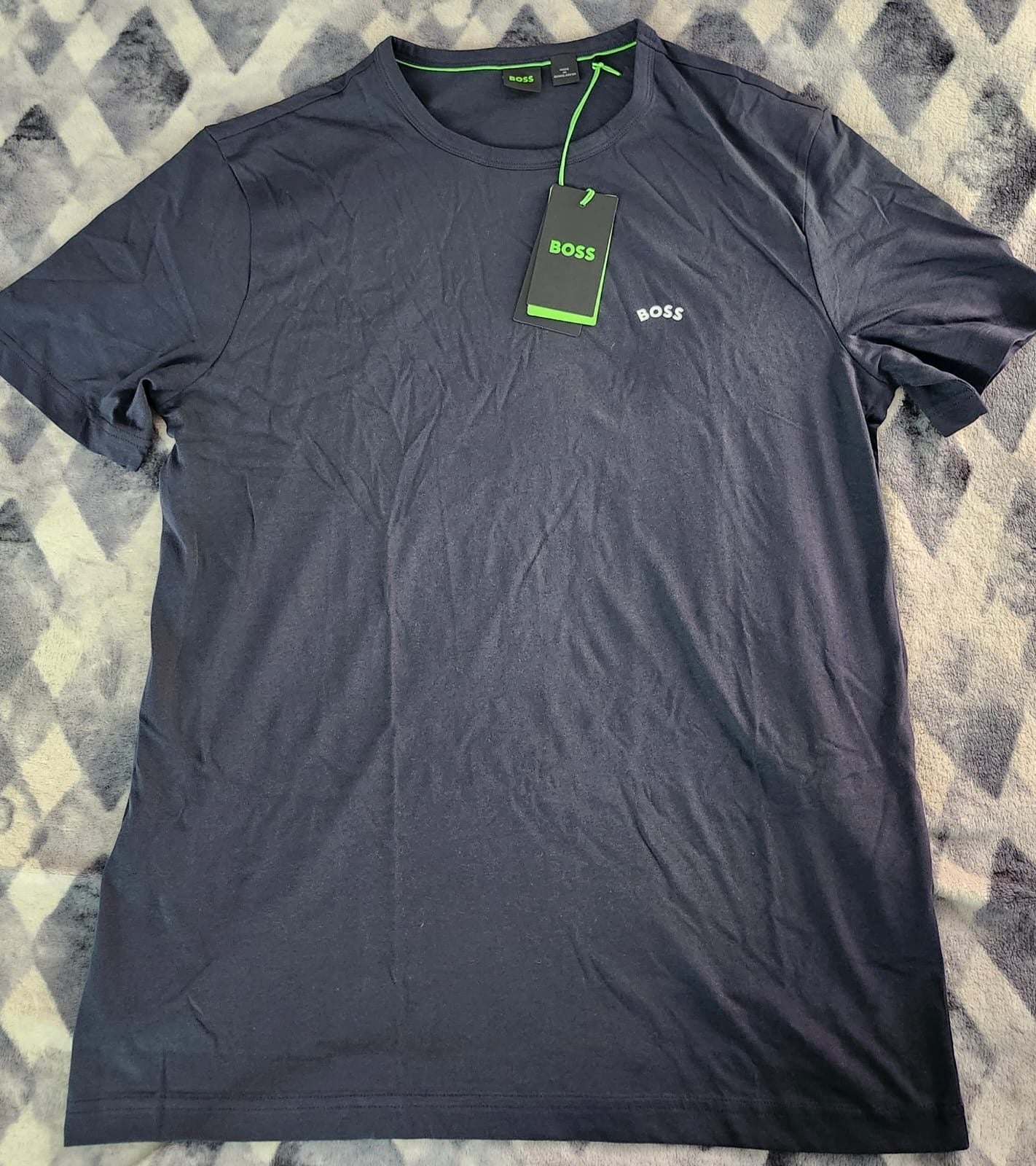 Playera BOSS Azul Marino Original - Premium Essential Tee (NWT)