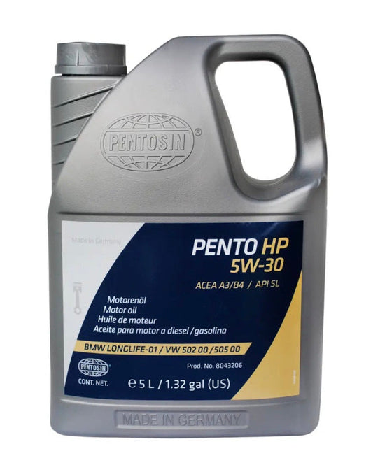 Aceite Sintético Pentosin Pento High Performance 5W-30 (5L) | VW 502 00 / 505 00 & BMW LL-01 | Becerril Autopartes VW