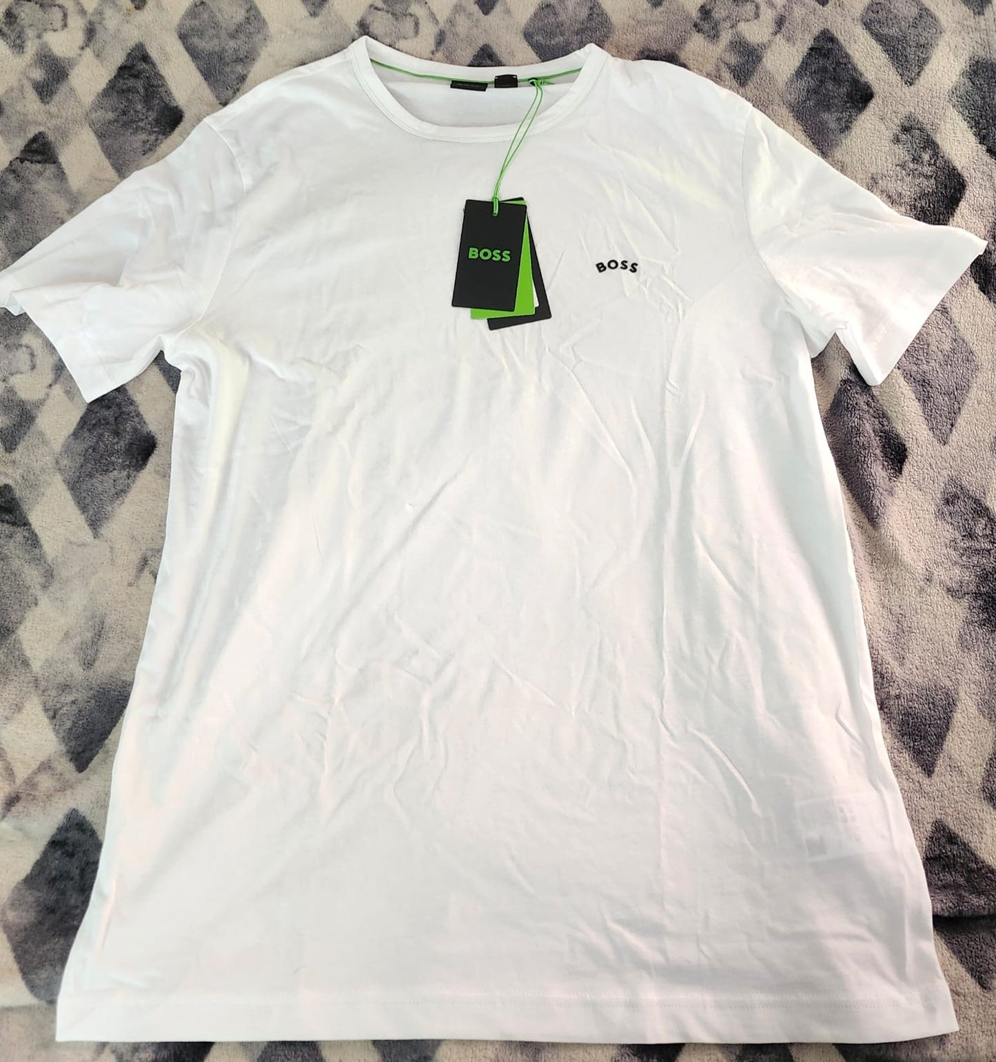 Playera BOSS Hugo Boss Blanca Premium - Authentic Logo Tee (NWT)