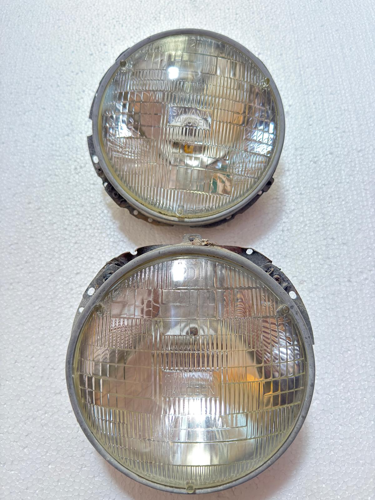 Faros delanteros silvania Volkswagen Cabriolet Caribe mk1 c/bases OEM