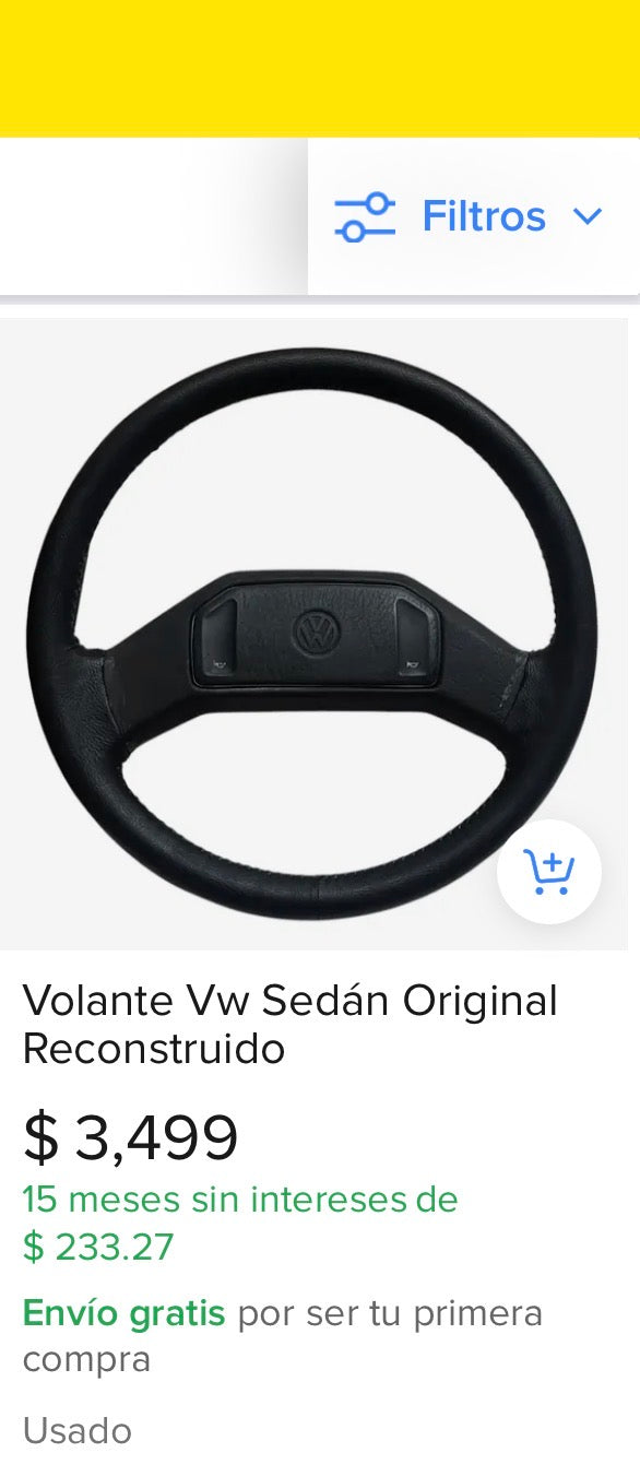 321419660 Volante Original Volkswagen Vocho Caribe Atlantic Combi OEM