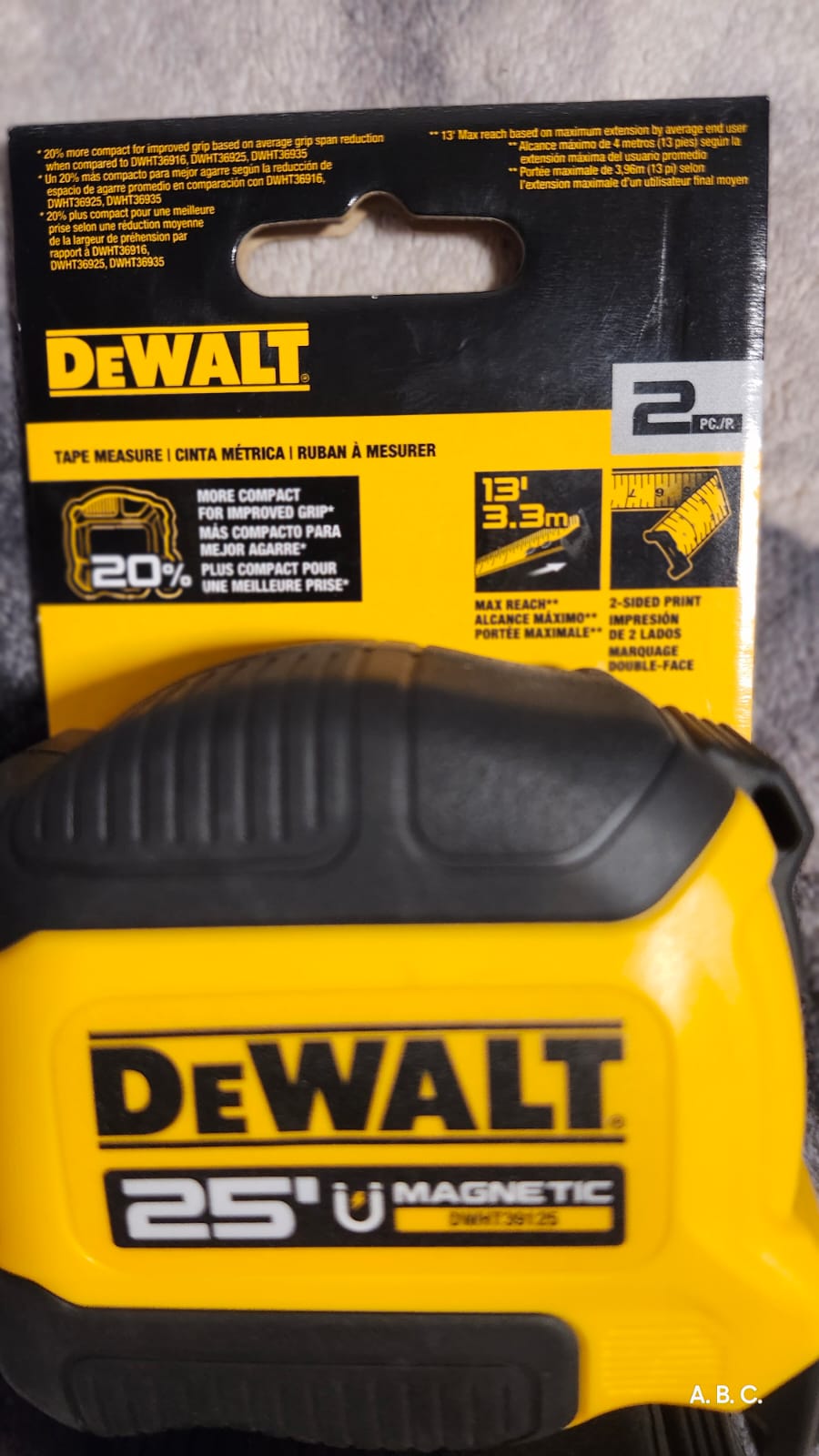 Dewalt Magnetic 25 pies (7.62mts) cinta metrica metro | Nuevo